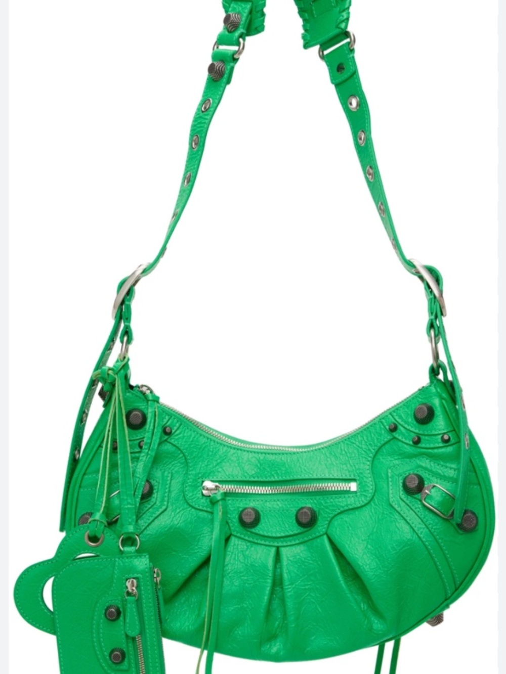 Women’s Balenciaga LE CAGOLE shoulder bag in vivid green NWT